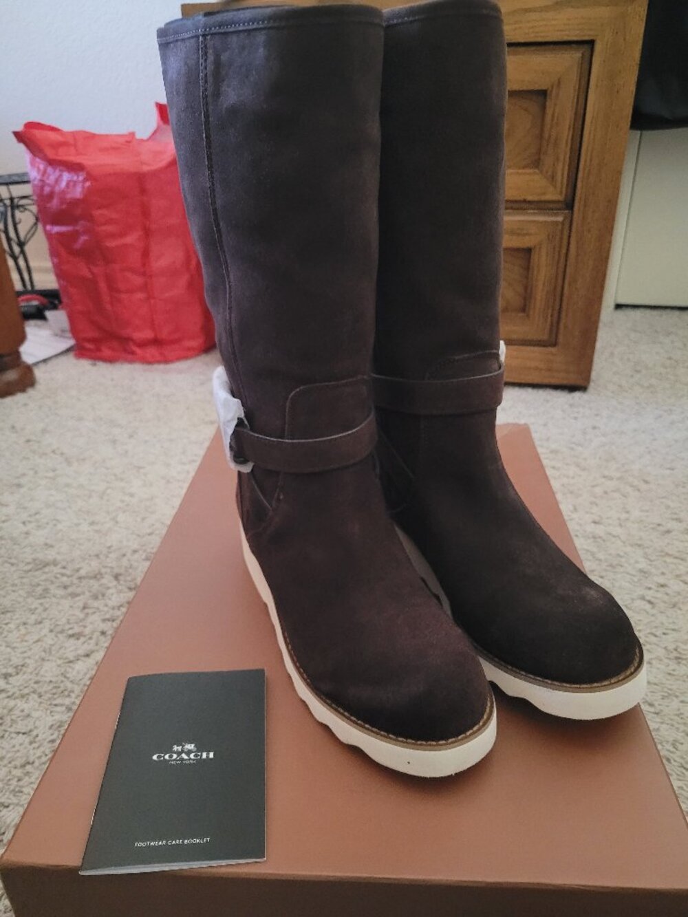 NIB Coach Virtue Suede Boots - 9M